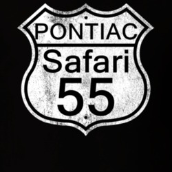 Highway Route Sign 1955 Pontiac Safari Distressed T Shirt