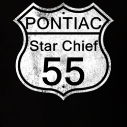 Highway Route Sign 1955 Pontiac Star Chief Distressed T Shirt