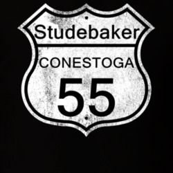 Highway Route Sign 1955 Studebaker Conestoga Distressed T Shirt