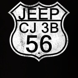 Highway Route Sign 1956 CJ 3B Distressed T Shirt