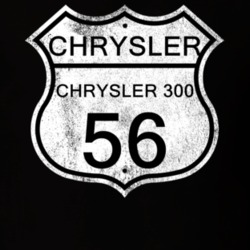 Highway Route Sign 1956 Chrysler 300 Distressed T Shirt