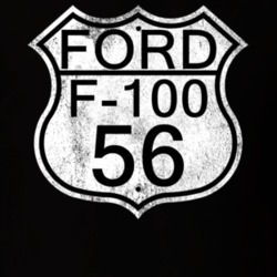 Highway Route Sign 1956 F-100 Distressed T Shirt