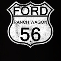Highway Route Sign 1956 Ranch Wagon Distressed T Shirt