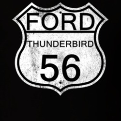 Highway Route Sign 1956 Thunderbird Distressed T Shirt
