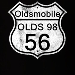 Highway Route Sign 1956 Oldsmobile Olds 98 Distressed T Shirt