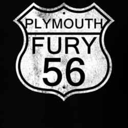 Highway Route Sign 1956 PLYMOUTH FURY Distressed T Shirt