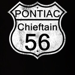 Highway Route Sign 1956 Pontiac Chieftain Distressed T Shirt
