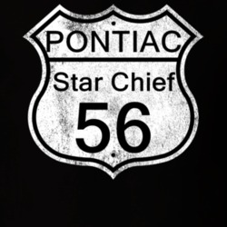 Highway Route Sign 1956 Pontiac Star Chief Distressed T Shirt