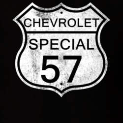 Highway Route Sign 1957 Chevy Special Distressed T Shirt