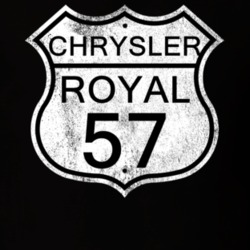 Highway Route Sign 1957 Chrysler Royal Distressed T Shirt