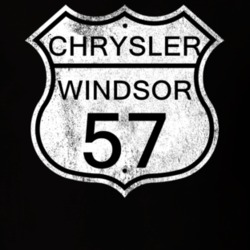 Highway Route Sign 1957 Chrysler Windsor Distressed T Shirt