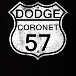 Highway Route Sign 1957 Dodge Coronet Distressed T Shirt