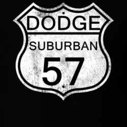 Highway Route Sign 1957 Dodge Suburban Distressed T Shirt