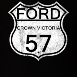 Highway Route Sign 1957 Crown Victoria Distressed T Shirt