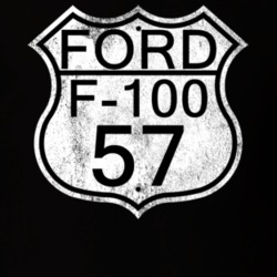Highway Route Sign 1957 F-100 Distressed T Shirt