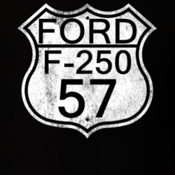 Highway Route Sign 1957 F-250 Distressed T Shirt
