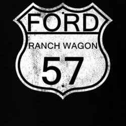 Highway Route Sign 1957 Ranch Wagon Distressed T Shirt