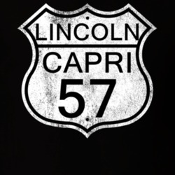 Highway Route Sign 1957 Lincoln Capri Distressed T Shirt