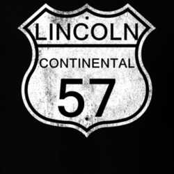 Highway Route Sign 1957 Lincoln Continental Distressed T Shirt