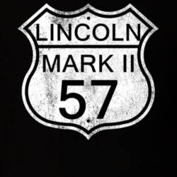 Highway Route Sign 1957 Lincoln Mark II Distressed T Shirt