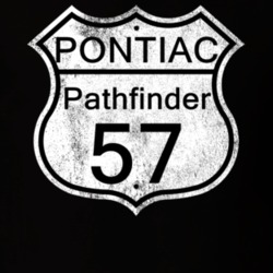 Highway Route Sign 1957 Pontiac Pathfinder Distressed T Shirt