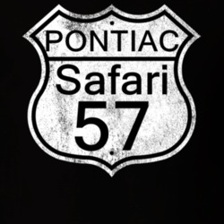 Highway Route Sign 1957 Pontiac Safari Distressed T Shirt