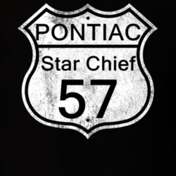 Highway Route Sign 1957 Pontiac Star Chief Distressed T Shirt