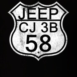 Highway Route Sign 1958 CJ 3B Distressed T Shirt