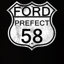 Highway Route Sign 1958 Prefect Distressed T Shirt