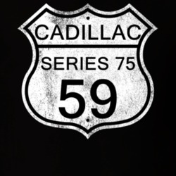 Highway Route Sign 1959 Cadillac Series 75 Distressed T Shirt