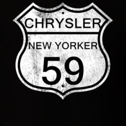 Highway Route Sign 1959 Chrysler New Yorker Distressed T Shirt