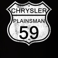 Highway Route Sign 1959 Chrysler Plainsman Distressed T Shirt