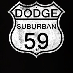 Highway Route Sign 1959 Dodge Suburban Distressed T Shirt