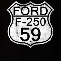 Highway Route Sign 1959 F-250 Distressed T Shirt