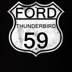 Highway Route Sign 1959 Thunderbird Distressed T Shirt