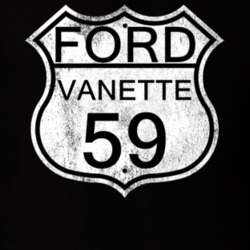 Highway Route Sign 1959 Vanette Distressed T Shirt