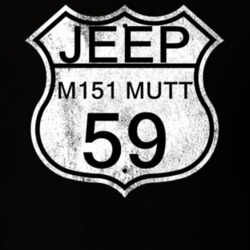 Highway Route Sign 1959 M151 MUTT Distressed T Shirt