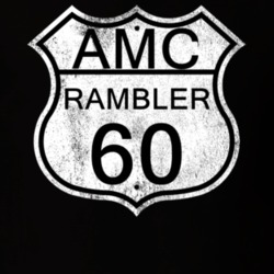 Highway Route Sign 1960 AMC RAMBLER Distressed T Shirt
