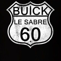 Highway Route Sign 1960 BUICK LE SABRE Distressed T Shirt