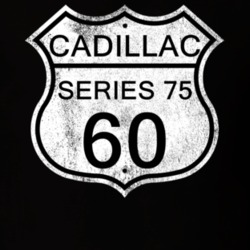 Highway Route Sign 1960 Cadillac Series 75 Distressed T Shirt