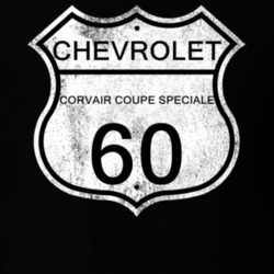 Highway Route Sign 1960 Chevy Corvair Coupe Speciale Distressed T Shir