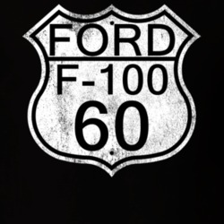 Highway Route Sign 1960 F-100 Distressed T Shirt