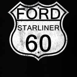 Highway Route Sign 1960 Starliner Distressed T Shirt