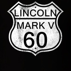 Highway Route Sign 1960 Lincoln Mark V Distressed T Shirt