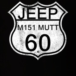 Highway Route Sign 1960 M151 MUTT Distressed T Shirt