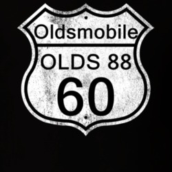 Highway Route Sign 1960 Oldsmobile Olds 88 Distressed T Shirt