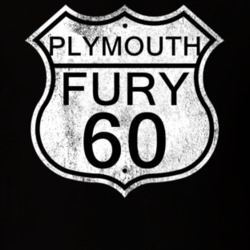 Highway Route Sign 1960 PLYMOUTH FURY Distressed T Shirt