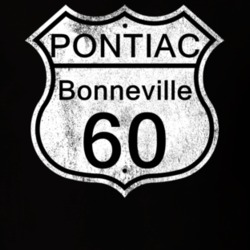 Highway Route Sign 1960 Pontiac Bonneville Distressed T Shirt