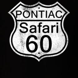 Highway Route Sign 1960 Pontiac Safari Distressed T Shirt