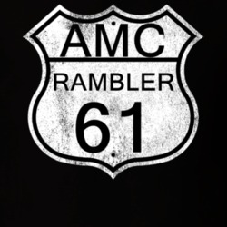 Highway Route Sign 1961 AMC RAMBLER Distressed T Shirt